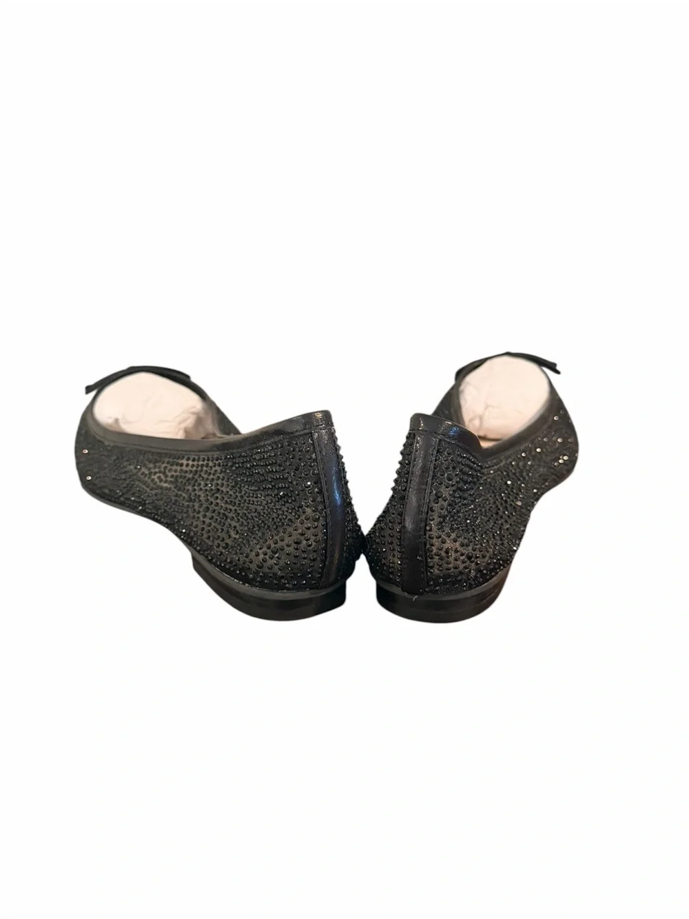 Kristin Cavallari Chinese Laundry Black Rhinestone Mesh Ballet Flats 7.5